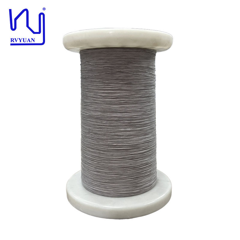 USTC-F Grey Color 0.2mm Enameled Copper Wire Wrapped With Dacron For Audio
