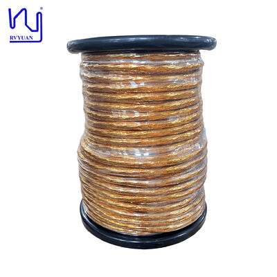 2UEW-F-PI เทป Litz สาย 0.32mmx528 สายทองแดง Litz สายที่มีความแรงดันสูงสําหรับรถไฟฟ้า