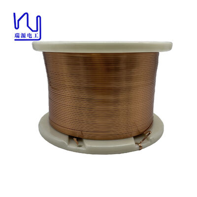 ใบรับรอง UL 0.8X3.0mm AIW Polyimide Imide สายทองแดงเรียบแบบกระจกสําหรับการลวดรถยนต์